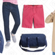 Plaid Homespun Shirt, $39 | Sunwashed Garment-dyed Crewneck Sweatshirt, $42 | Driggs Jean, $40 | 11" Broken-In Rivington Short, $26 | Camden Duffle Bag, $46 | Water-Resistant Trench Coat, $101